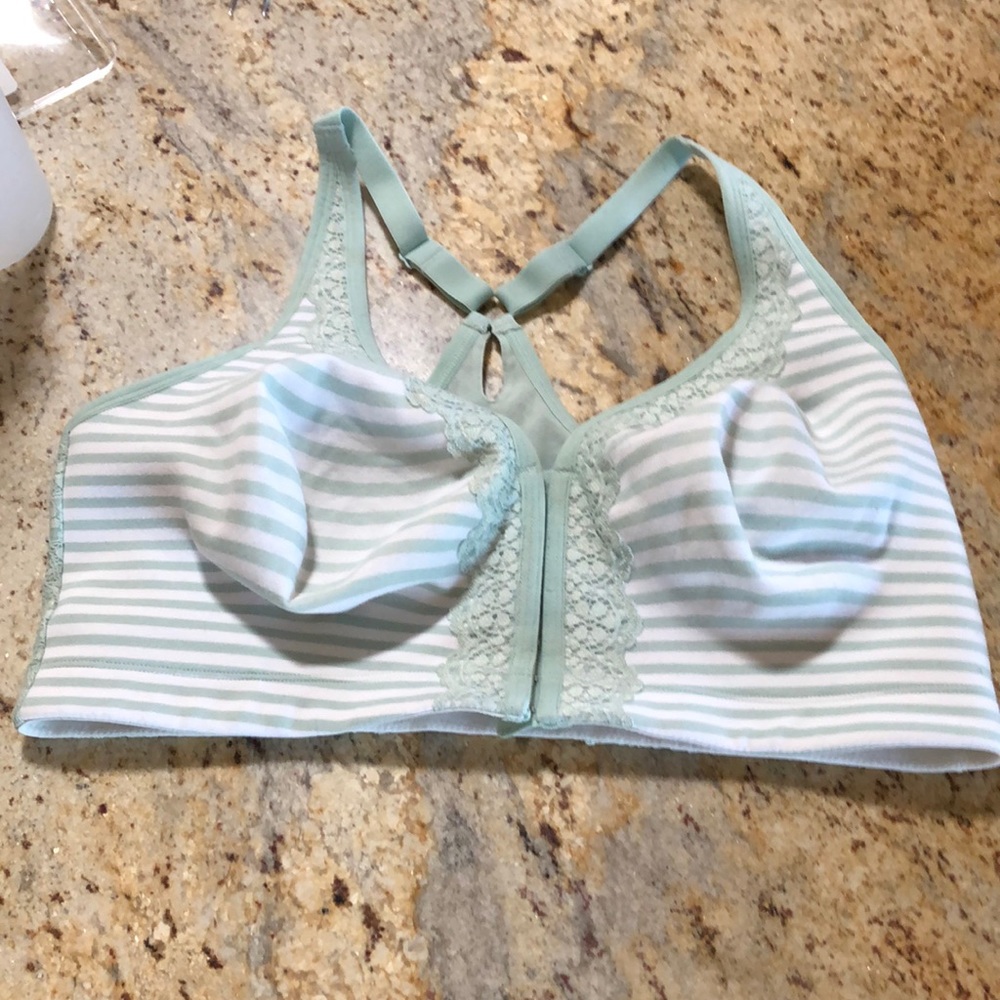 Cacique cotton blend wireless t-strap bra, 40DDD